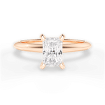 Casey Radiant Cut Lab Grown Diamond 18Kt Rose Gold Engagement Ring