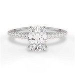 Madeline Oval Cut Lab Grown Diamond Platinum Engagement Ring