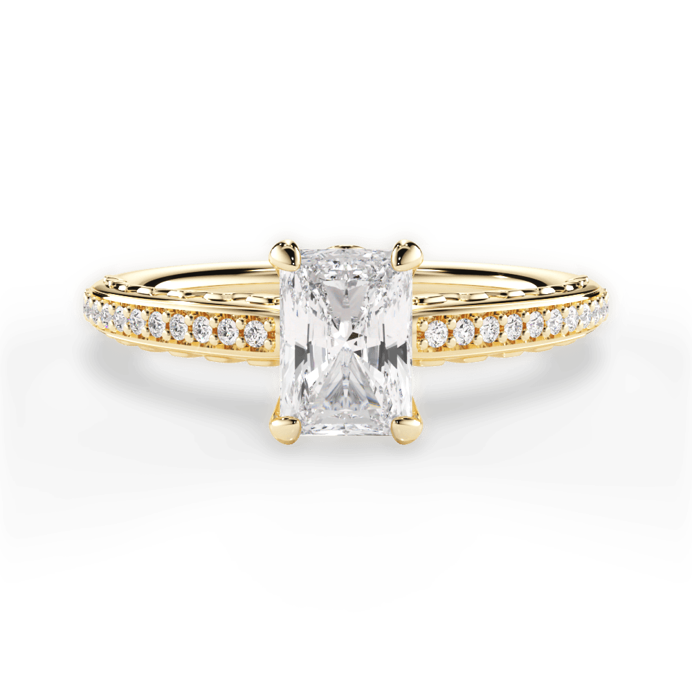 Caroline Radiant Cut Lab Grown Diamond 18Kt Yellow Gold Engagement Ring