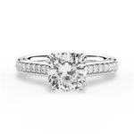 Deborah Cushion Cut Lab Grown Diamond Platinum Engagement Ring