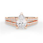 Jessica Pear Cut Lab Grown Diamond 18Kt Rose Gold Engagement Ring