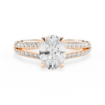 Kendra Oval Cut Lab Grown Diamond 18Kt Rose Gold Engagement Ring