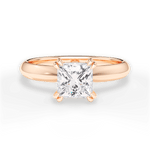 Claudia Princess Cut Lab Grown Diamond 18Kt Rose Gold Engagement Ring