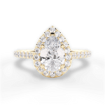 Leah Pear Cut Lab Grown Diamond 18Kt Yellow Gold Engagement Ring