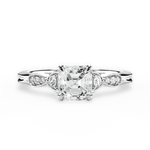 Cassie Asscher Cut Lab Grown Diamond 18Kt White Gold Engagement Ring