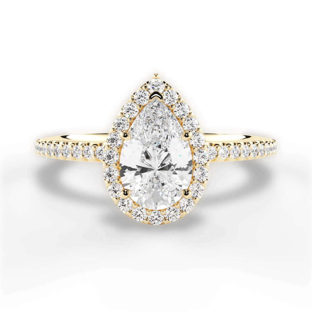 Joanne Pear Cut Lab Grown Diamond 18Kt Yellow Gold Engagement Ring