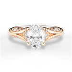 Isabel Oval Cut Lab Grown Diamond 18Kt Rose Gold Engagement Ring