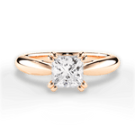 Gillian Princess Cut Lab Grown Diamond 18Kt Rose Gold Engagement Ring
