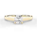 Ariana Asscher Cut Lab Grown Diamond 18Kt Yellow Gold Engagement Ring