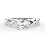 Emma Asscher Cut Lab Grown Diamond 14Kt White Gold Engagement Ring