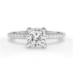 Madeline Cushion Cut Lab Grown Diamond 14Kt White Gold Engagement Ring