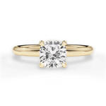 Brenda Cushion Cut Lab Grown Diamond 18Kt Yellow Gold Engagement Ring