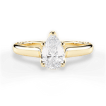 Carrie Pear Cut Lab Grown Diamond 18Kt Yellow Gold Engagement Ring