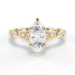 Geraldine Marquise Cut Lab Grown Diamond 18Kt Yellow Gold Engagement Ring