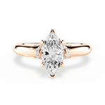 Florence Marquise Cut Lab Grown Diamond 18Kt Rose Gold Engagement Ring
