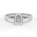 Bridget Emerald Cut Lab Grown Diamond 18Kt White Gold Engagement Ring