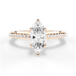 Giselle Marquise Cut Lab Grown Diamond 18Kt Rose Gold Engagement Ring