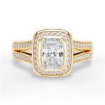Mackenzie Radiant Cut Lab Grown Diamond 18Kt Yellow Gold Engagement Ring