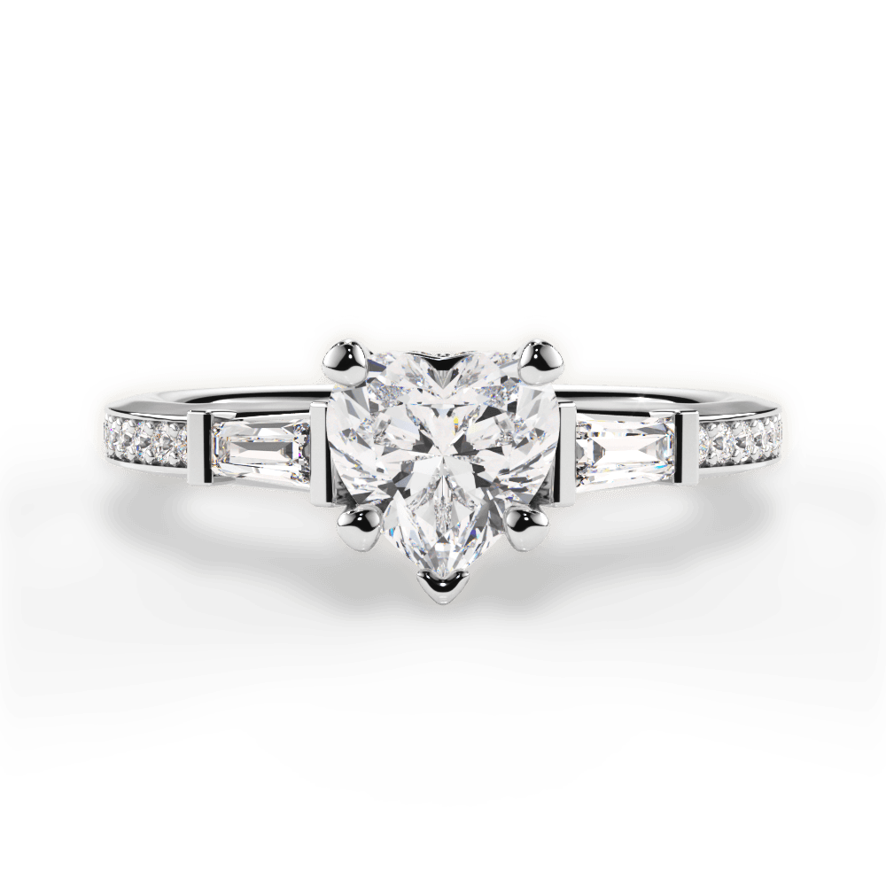 Katie Heart Cut Lab Grown Diamond 14Kt White Gold Engagement Ring