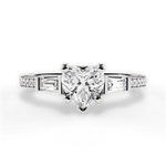 Katie Heart Cut Lab Grown Diamond Platinum Engagement Ring