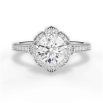 Hayley Round Cut Lab Grown Diamond Platinum Engagement Ring