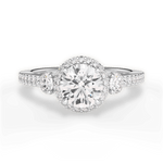 Julia Round Cut Lab Grown Diamond 18Kt White Gold Engagement Ring