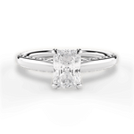 Annette Radiant Cut Lab Grown Diamond 14Kt White Gold Engagement Ring