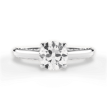 Annette Round Cut Lab Grown Diamond Platinum Engagement Ring
