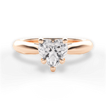 Dolores Heart Cut Lab Grown Diamond 18Kt Rose Gold Engagement Ring
