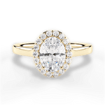 Fiona Oval Cut Lab Grown Diamond 18Kt Yellow Gold Engagement Ring