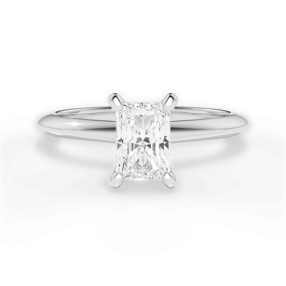 Alicia Radiant Cut Lab Grown Diamond Platinum Engagement Ring