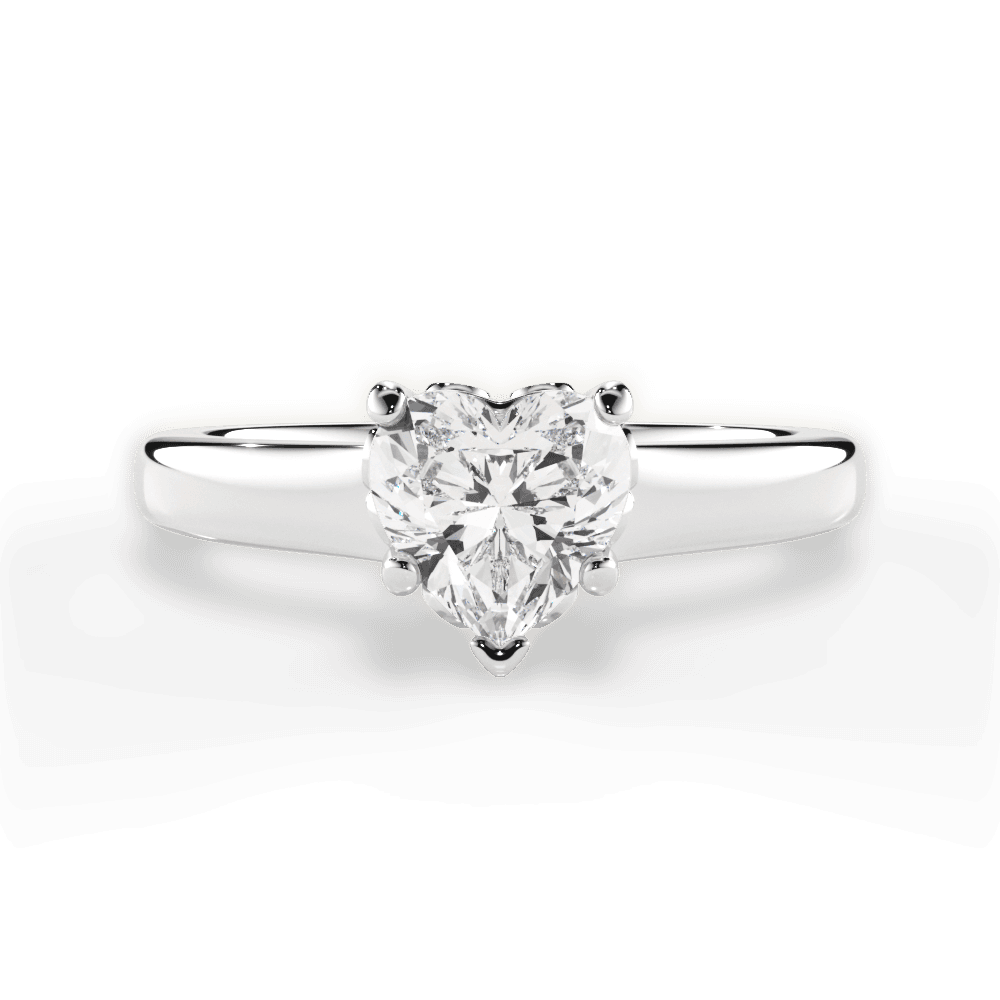 Carol Heart Cut Lab Grown Diamond Platinum Engagement Ring