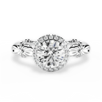 Erica Round Cut Lab Grown Diamond Platinum Engagement Ring