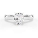Carrie Oval Cut Lab Grown Diamond 18Kt White Gold Engagement Ring