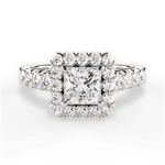 Lacey Princess Cut Lab Grown Diamond 14Kt White Gold Engagement Ring