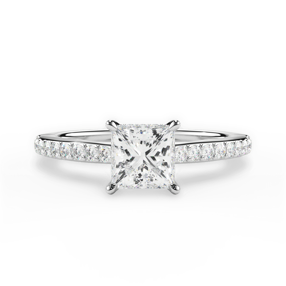 Joan Princess Cut Lab Grown Diamond Platinum Engagement Ring