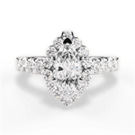 Lacey Marquise Cut Lab Grown Diamond 14Kt White Gold Engagement Ring