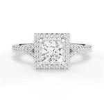 Judy Princess Cut Lab Grown Diamond 18Kt White Gold Engagement Ring