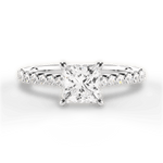 Dana Princess Cut Lab Grown Diamond 14Kt White Gold Engagement Ring