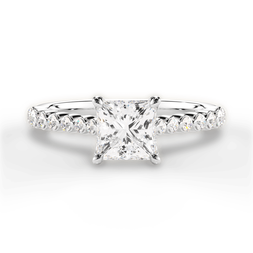 Dana Princess Cut Lab Grown Diamond Platinum Engagement Ring