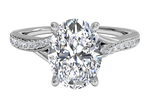Elise Oval Cut Lab Grown Diamond 14Kt White Gold Engagement Ring