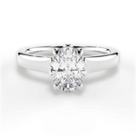 Carol Oval Cut Lab Grown Diamond 14Kt White Gold Engagement Ring