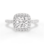 Ingrid Princess Cut Lab Grown Diamond 14Kt White Gold Engagement Ring