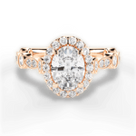 Irene Oval Cut Lab Grown Diamond 18Kt Rose Gold Engagement Ring