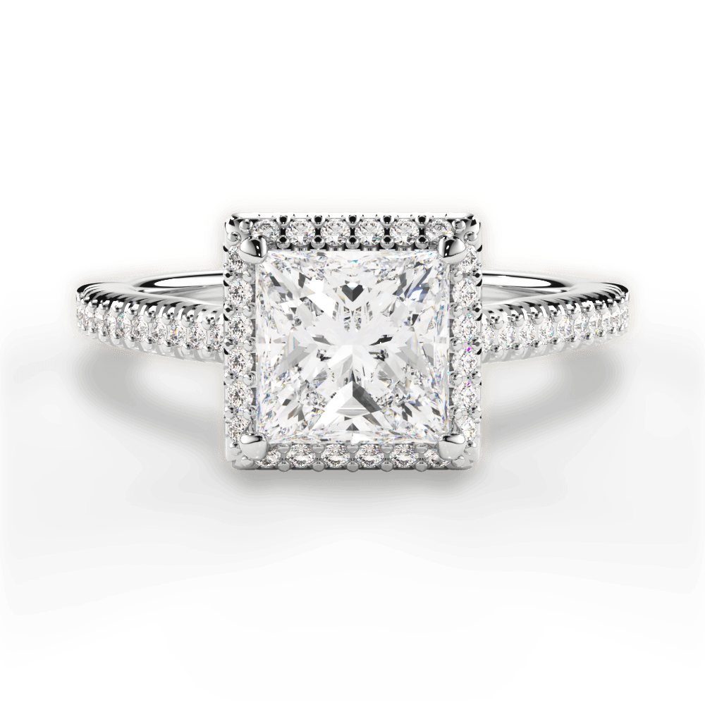 Jenny Princess Cut Lab Grown Diamond Platinum Engagement Ring