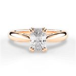 Gillian Radiant Cut Lab Grown Diamond 18Kt Rose Gold Engagement Ring