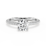 Kristen Round Cut Lab Grown Diamond Platinum Engagement Ring
