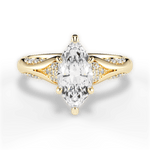 Isabel Marquise Cut Lab Grown Diamond 18Kt Yellow Gold Engagement Ring