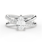 Jennifer Pear Cut Lab Grown Diamond 18Kt White Gold Engagement Ring