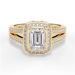 Mackenzie Emerald Cut Lab Grown Diamond 18Kt Yellow Gold Engagement Ring